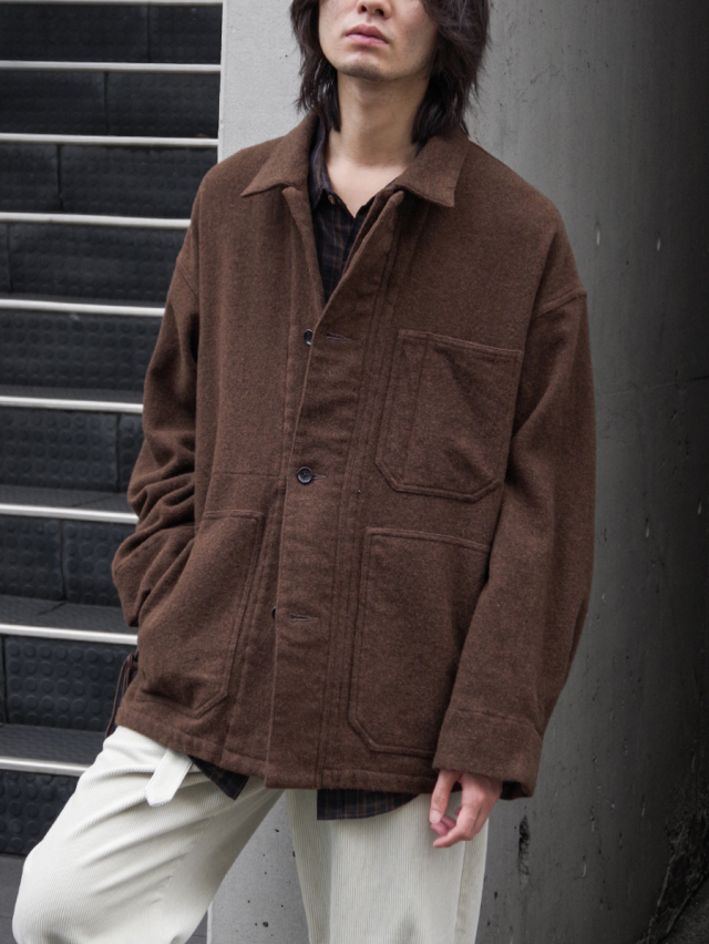 ANEI "F.E.W CHORE JKT TWEED" - DK.BROWN