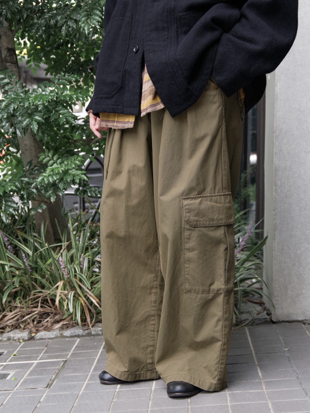 ANCELLM "POPLIN CARGO PANTS" - OLIVE