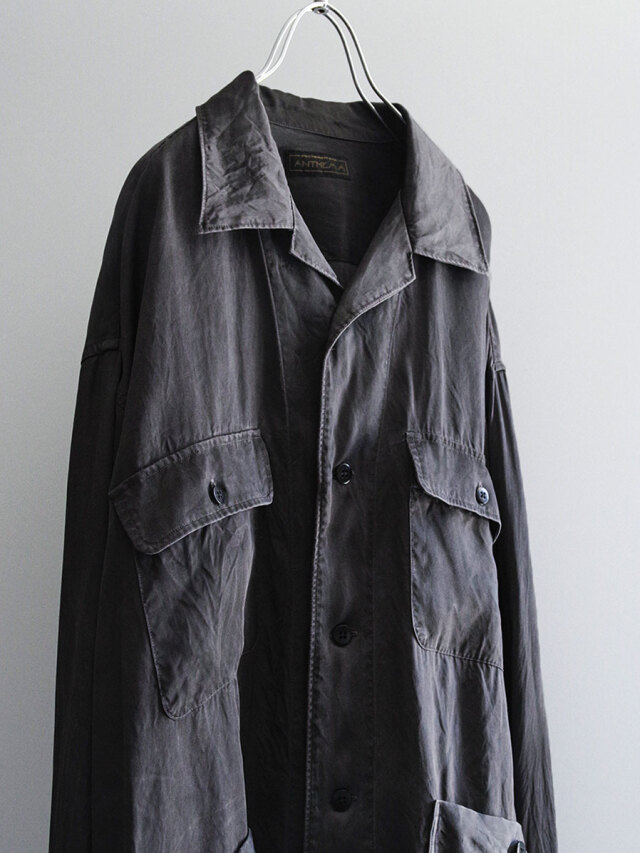 アンセム三昧 ANTHEM A / アンセムエー】PIGMENT CUPRO OPEN COLLAR SHIRT