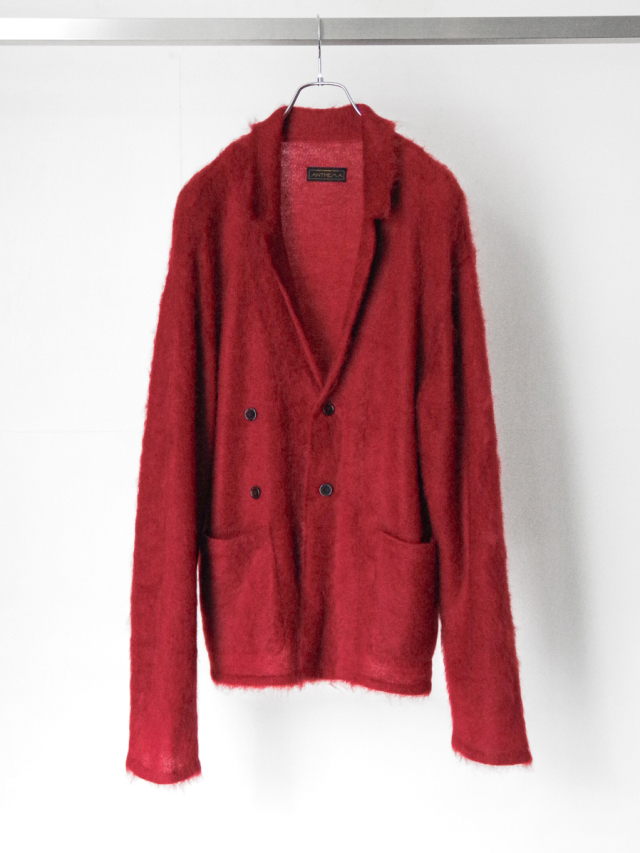 ANTHEM A "SUPER KID MOHAIR KNIT JACKET" - RED