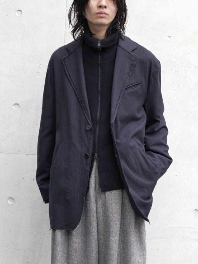 ANTHEM A "FLANNEL STRIPE BROKEN JACKET"