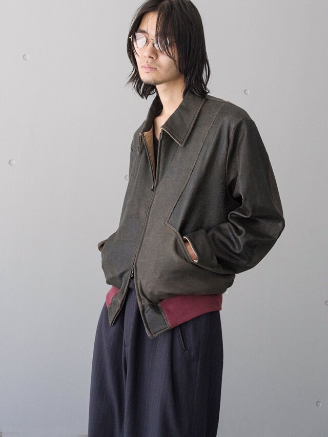 ジャケット・アウター ANTHEM A 25aw CRACK TERRY BLOUSON BROWN ANTHEM A / アンセムエー】CRACK TERRY BLOUSON - BROWN | 公式