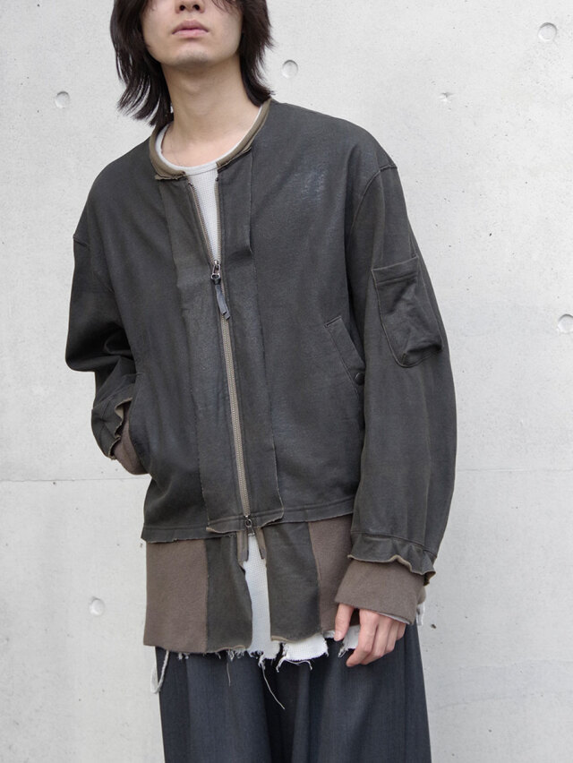ANTHEM A "CRACK TERRY MILITARY BLOUSON" - OLIVE DRAB