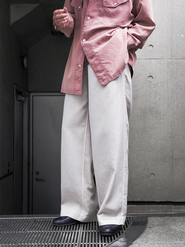 soe "Railway Wide Leg Trousers" - PINK BEIGE