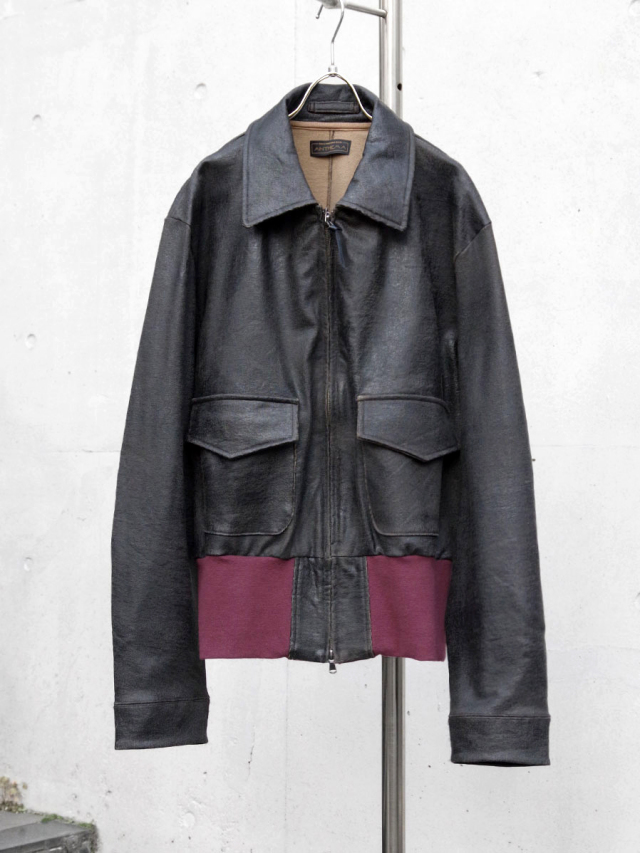 ANTHEM A "CRACK TERRY BLOUSON" - BROWN