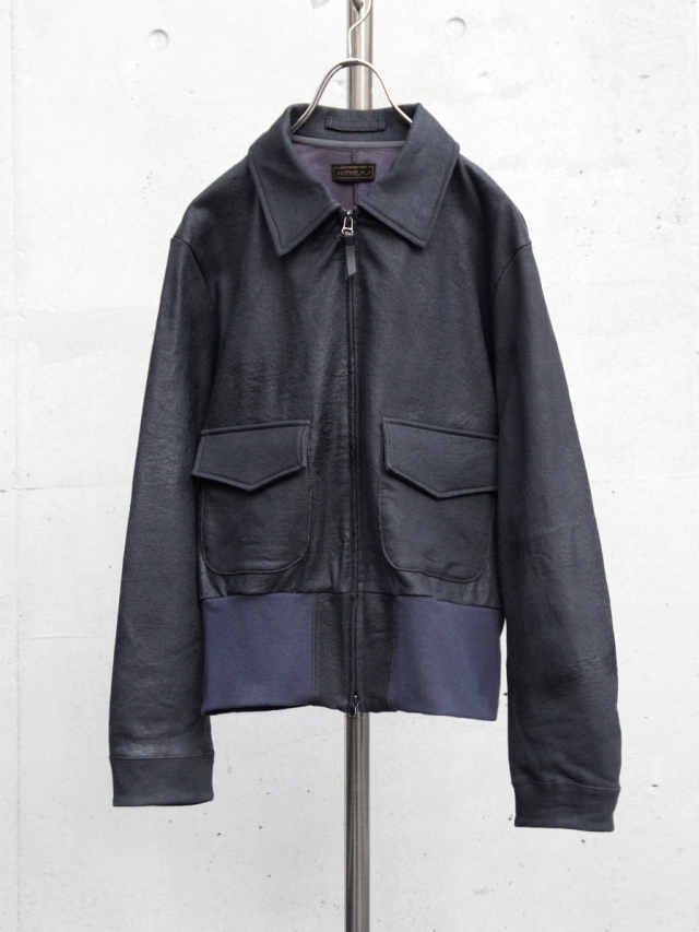 ANTHEM A "CRACK TERRY BLOUSON" - BLUE GRAY