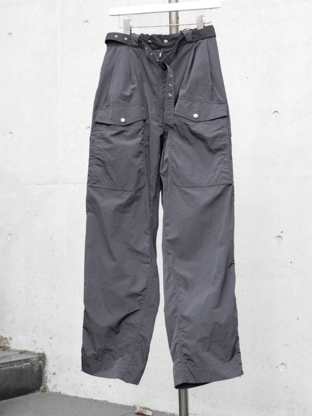 ANTHEM A "NYLON MILITARY BELTED PANTS" - GRAY