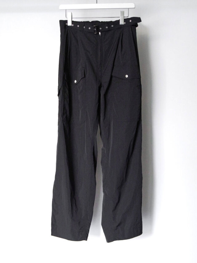 ANTHEM A "NYLON MILITARY BELTED PANTS" - BLACK