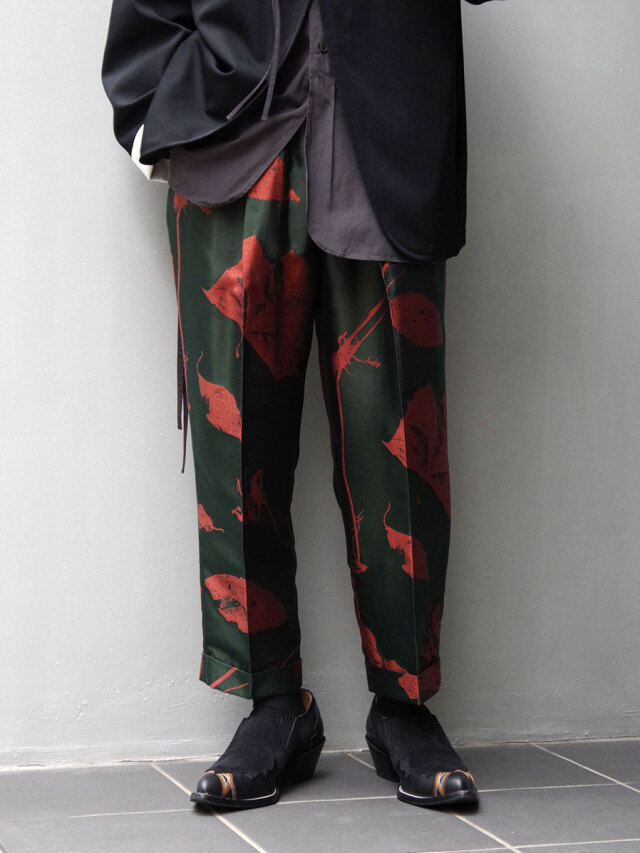 BED J.W. FORD "OVER WAIST (CROPPED) JACQUARD PATTERN" - FOREST