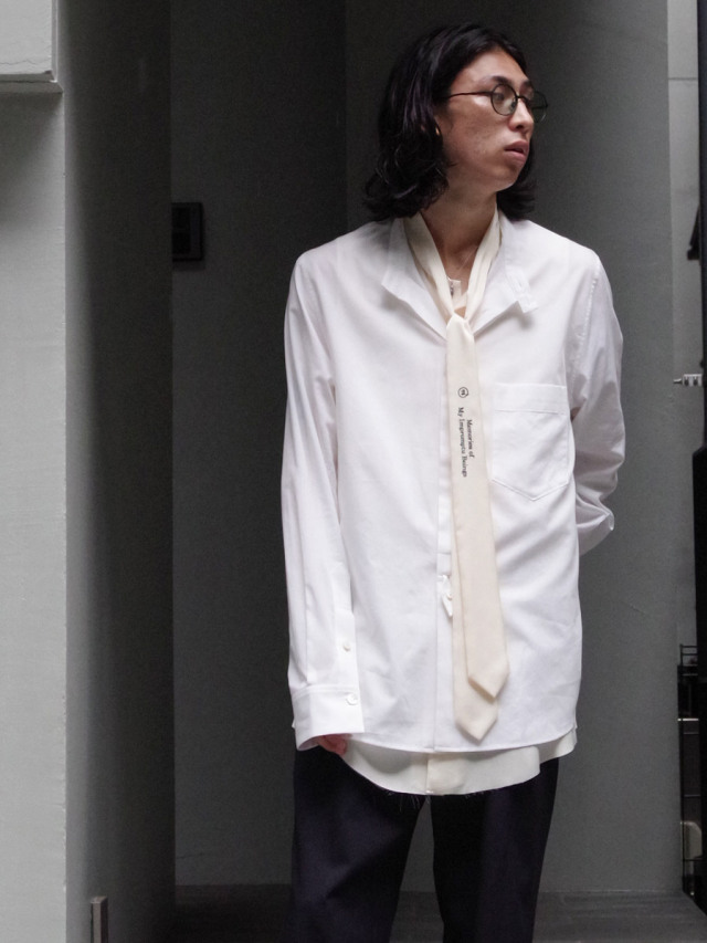 BED J.W. FORD "ENSEMBLE TIE SHIRT" - WHITE