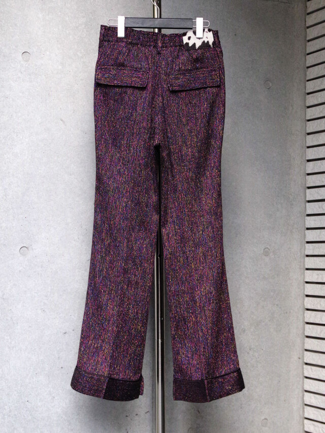 BED J.W. FORD ベッドフォード 23AW フレアパンツ ラメ BED J.W. FORD(ベッドフォード)のGlitter Flare Pants PURPLEの