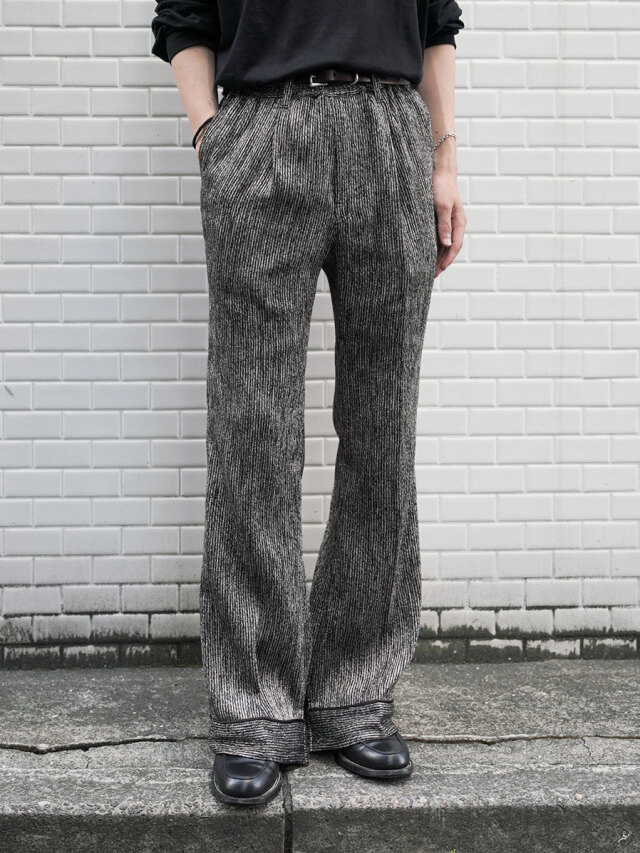 BED J.W. FORD "GLITTER FLARE PANTS" - SILVER