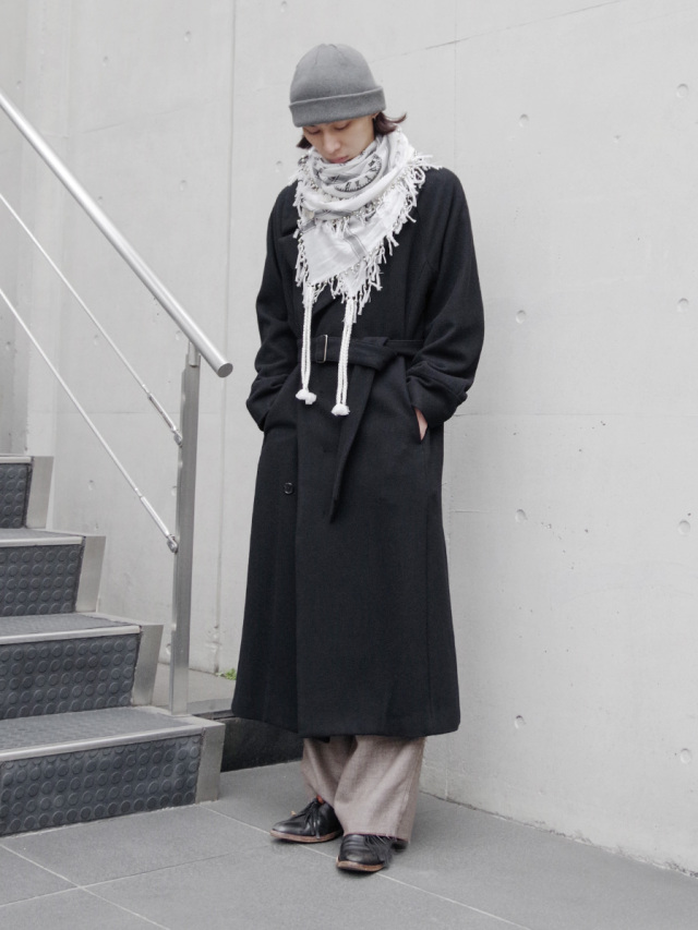 小物 BED J.W. FORD hand embroidery scarf 23aw BED J.W. FORD(ベッドフォード)のHand Embroidery Scarf WHITEの