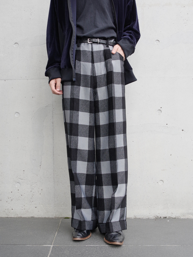 BED J.W. FORD "Check Pattern Wide Pants"