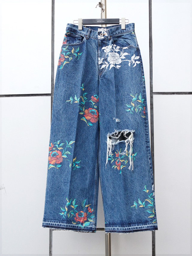 パンツ BED J.W. FORD Flower Pattern Denim 24aw 2024AW】 BED J.W. FORD (ベッドフォード) 