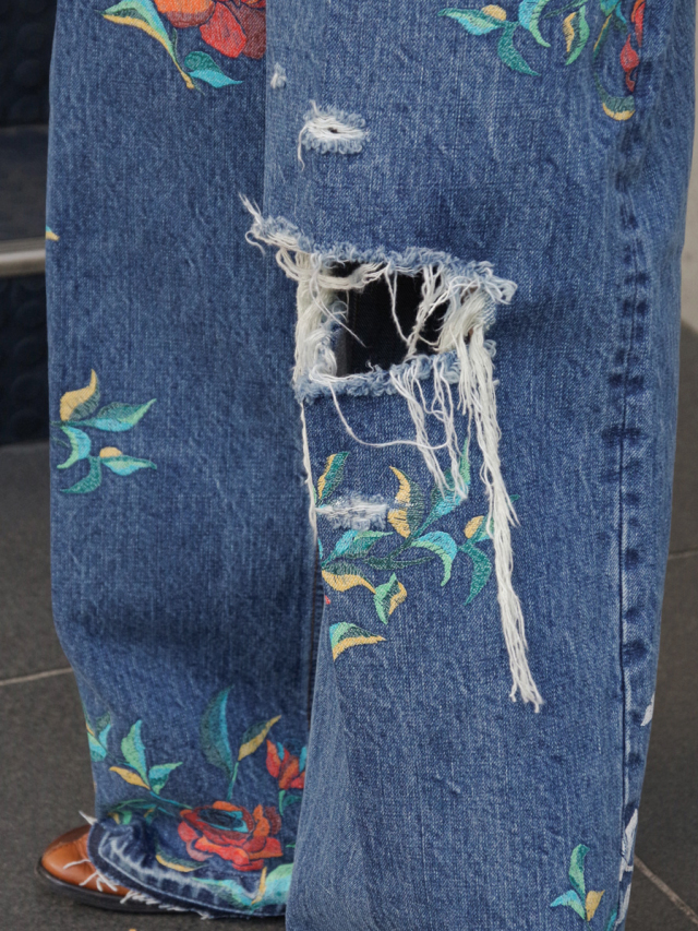 パンツ bed.j.w. ford Flower Pattern Denim 2024AW】 BED J.W. FORD (ベッドフォード) 