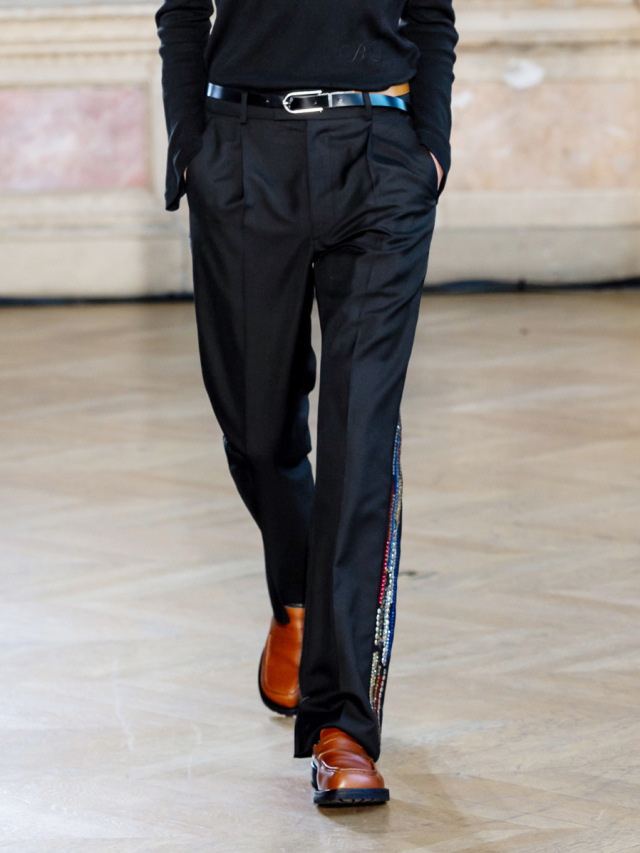 BED J.W. FORD "Glitter Side Stripe Pants"