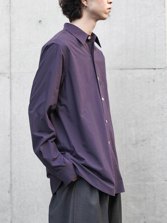 BED J.W. FORD コットンシルクブリーチシャツ　オープンカラー開襟 BED J.W. FORD コットンシルクブリーチシャツ オープンカラー開襟