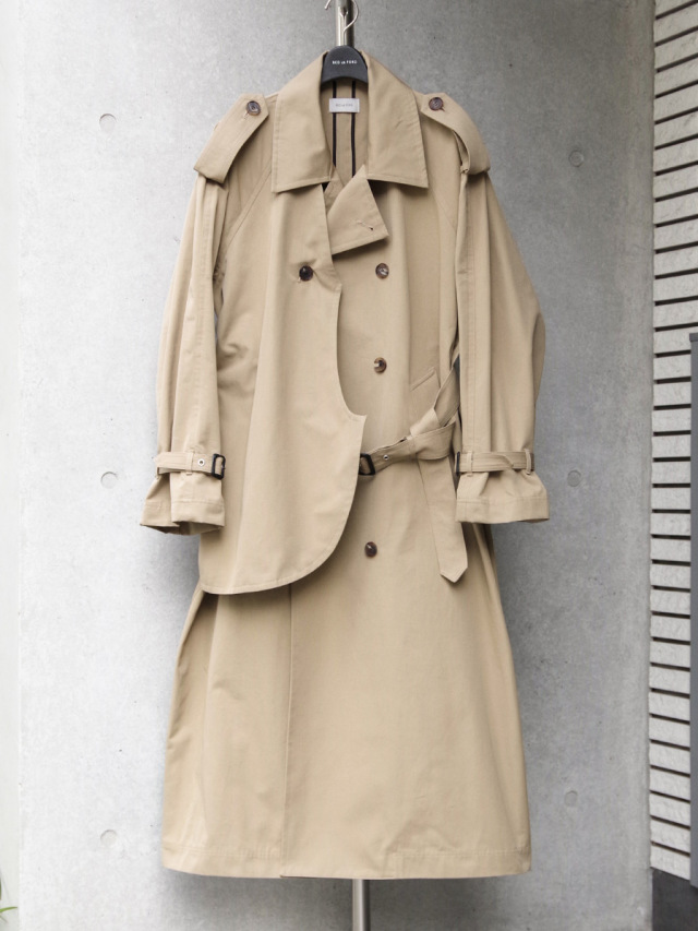 未使用品　BED J.W. FORD ブラック トレンチコート ベルト付き W – Black｜BED j.w. FORD Official Website