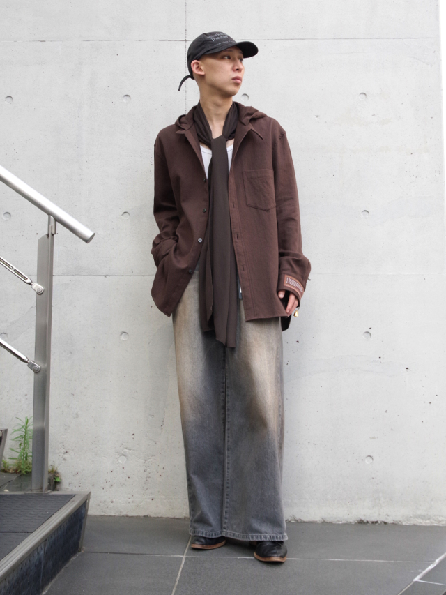 BEDFORD グレー セットアップ BED J.W. FORD(ベッドフォード)のGlitter Western Shirts SILVER