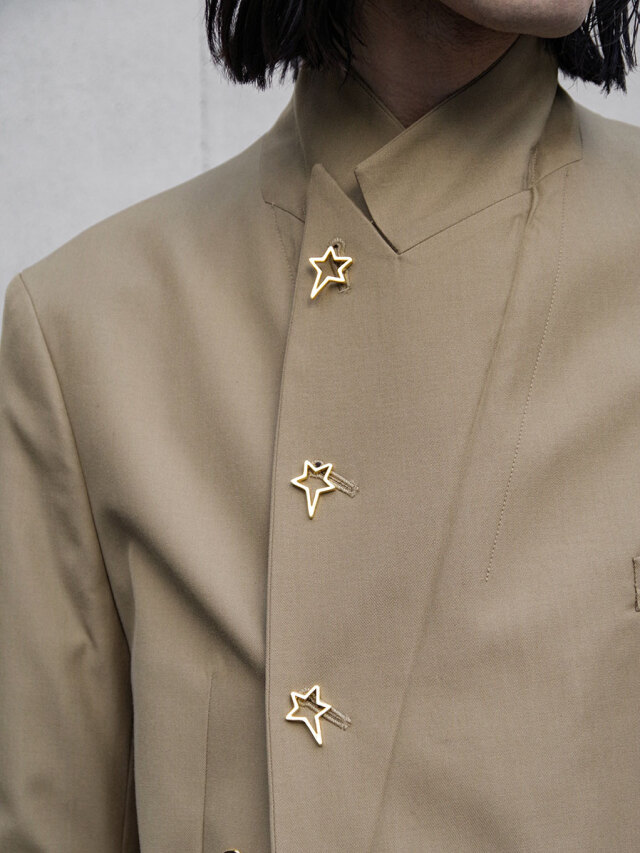 ジャケット・アウター BED J.W. FORD/CollarlessJKTver.2/L.Beige 2025SS】 BED J.W. FORD (ベッドフォード) 