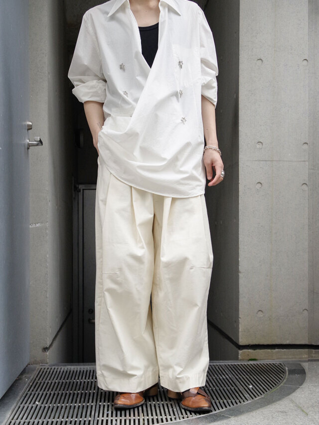 【レア】BED J.W. FORD ベッドフォード レイヤードカットソー 白 BED J.W. FORD/ベットフォード】 Layered Vest Shirts inside
