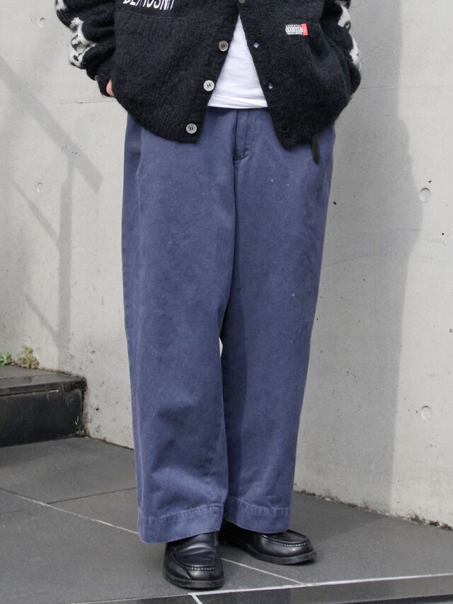 BOWWOW "ESSENTIAL CHINO PANTS AGED" - AGED NAVY