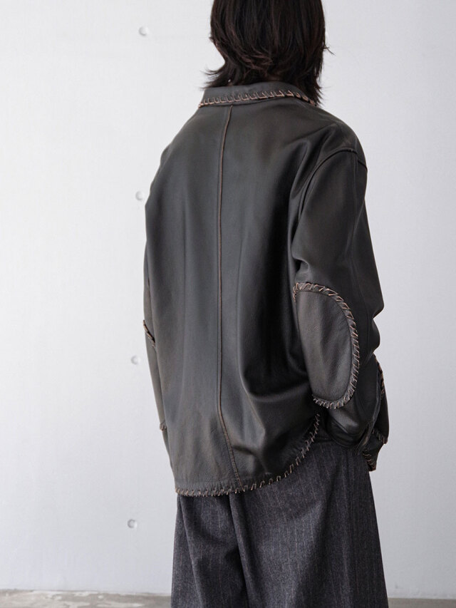 r*z様 BOWWOW レザージャケット BRAIDED LEATHER COV 新品 25AW BOWWOW BRAIDED LEATHER COVERALL COWHIDE カウハイド
