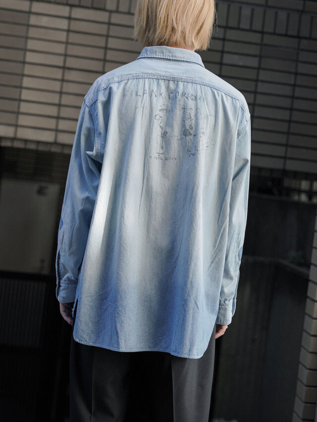 BOWWOW シャツ Lサイズ OXFORD BD SHIRTS BANDANNA REPAIRED オックスフォードシャツ