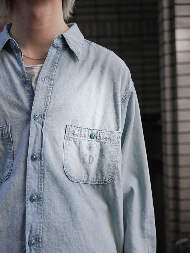 BOWWOW シャツ Lサイズ OXFORD BD SHIRTS BANDANNA REPAIRED オックスフォードシャツ