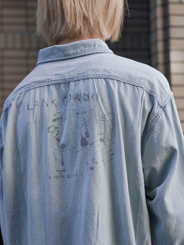 BOWWOW シャツ Lサイズ OXFORD BD SHIRTS BANDANNA REPAIRED オックスフォードシャツ