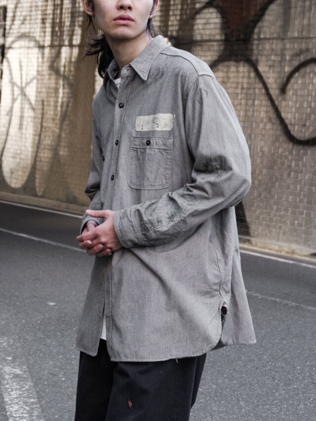 BOWWOW "PRISONER BLACK CHAMBRAY SHIRTS"