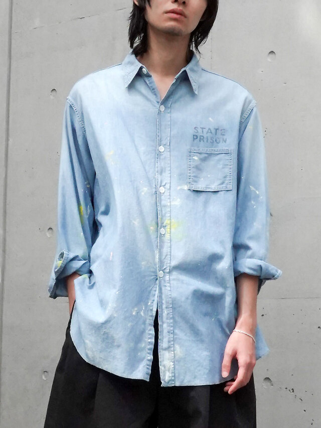BOWWOW "STATE PRISON CHAMBRAY SHIRT"