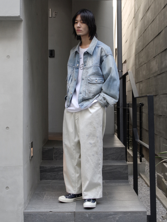 パンツ 25ss BOWWOW STAINED WORK TROUSERS BOWWOW （バウワウ） 
