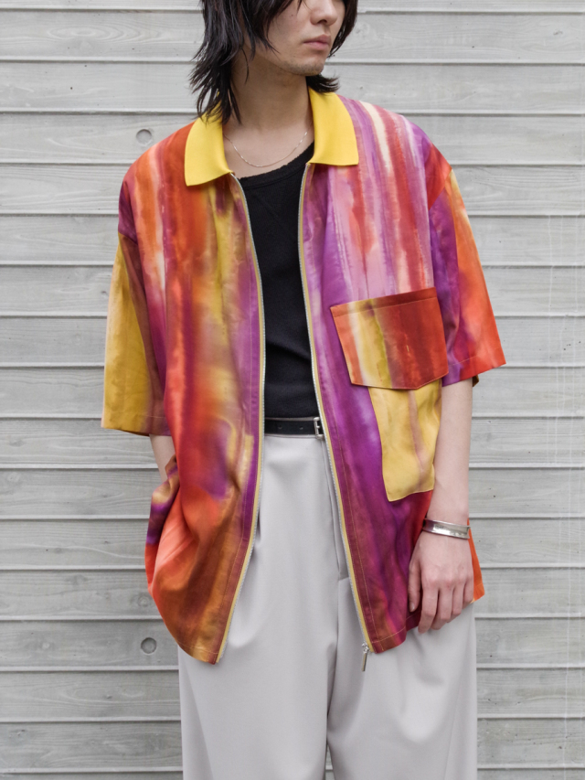 CUINIIE "HALF-SLEEVE ZIP-UP SHIRT" - Multi