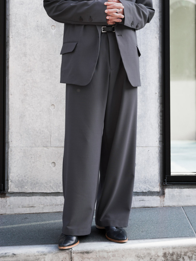 dauerbrenner by Edwina Horl // "BUNDFALTENHOSE WIDE PANTS" - CHARCOAL