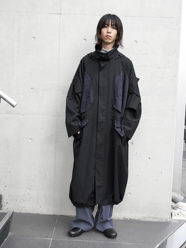 Dulcamara 18ss バックレイヤードコート Dulcamara パンツ ピグメントジャージーレイヤードスカートPT