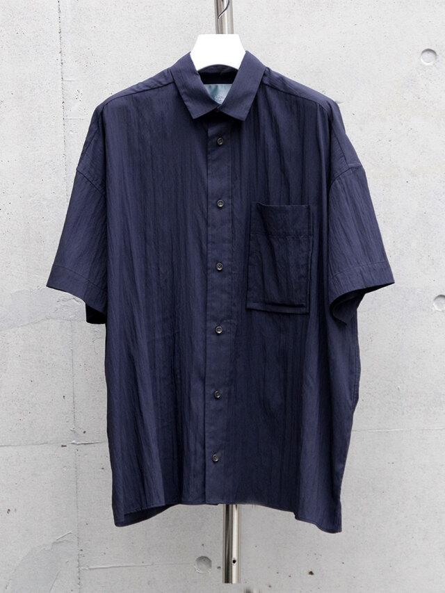 Dulcamara "24SS ショートスリーブビッグシャツ" - NAVY