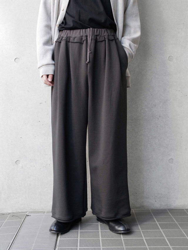 Dulcamara "24SS ワイドSWパンツ" - CHARCOAL GRAY