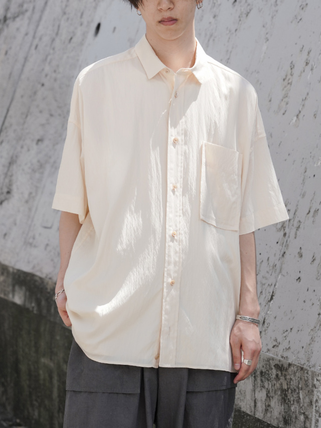 Dulcamara "24SS ショートスリーブビッグシャツ" - IVORY