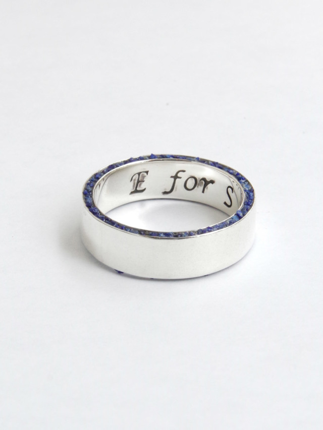 Garden of Eden "SIDE INLAY MOSAIC RING - ラピスラズリ - 6mm #ED-15NS-R13