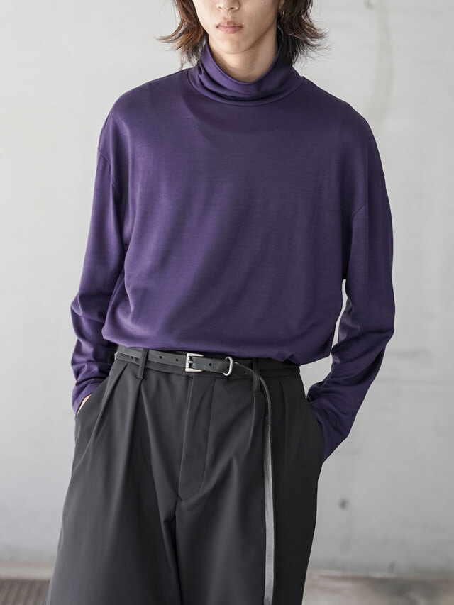 【SHELTER_exclusive】JUHA "WASHABLE WOOL TURTLE" - AUBERGINE