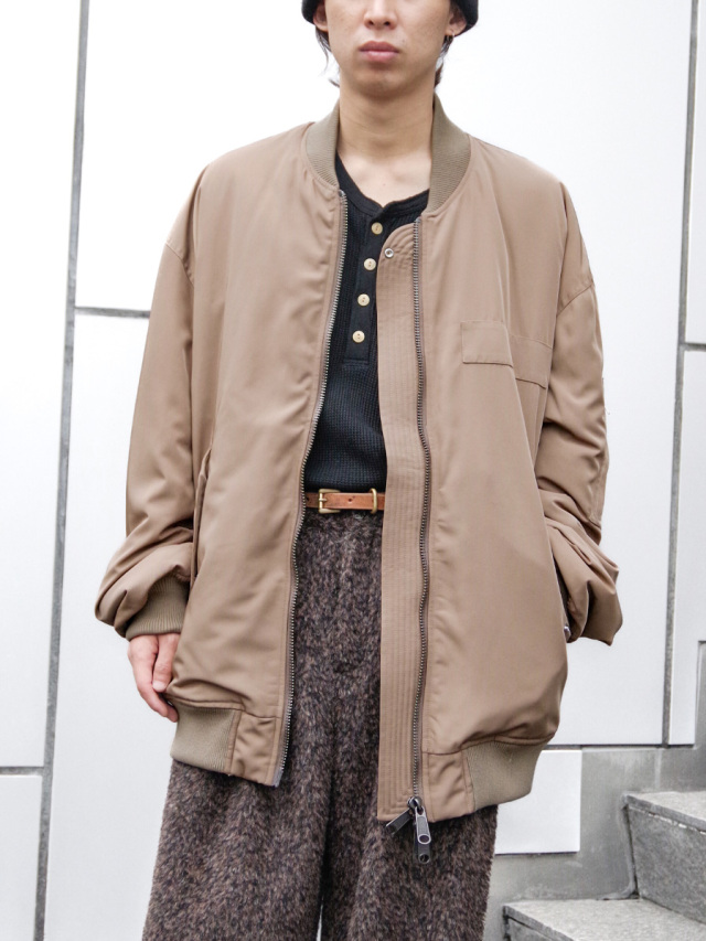 Edwina Horl // "REVERSIBLE BIG MA-1" - BEIGE×BLACK