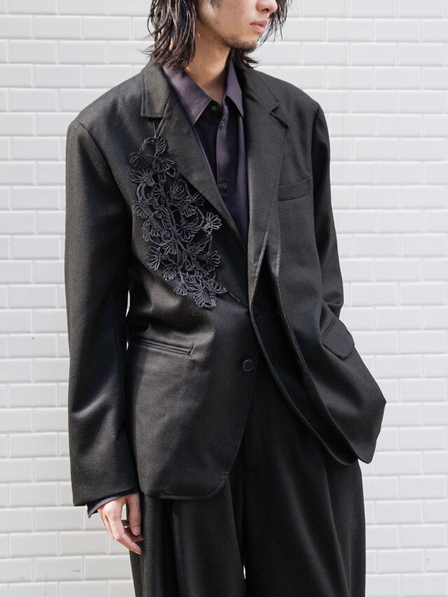 EMAM "Asymmetry Code Motif Jacket" - BLACK