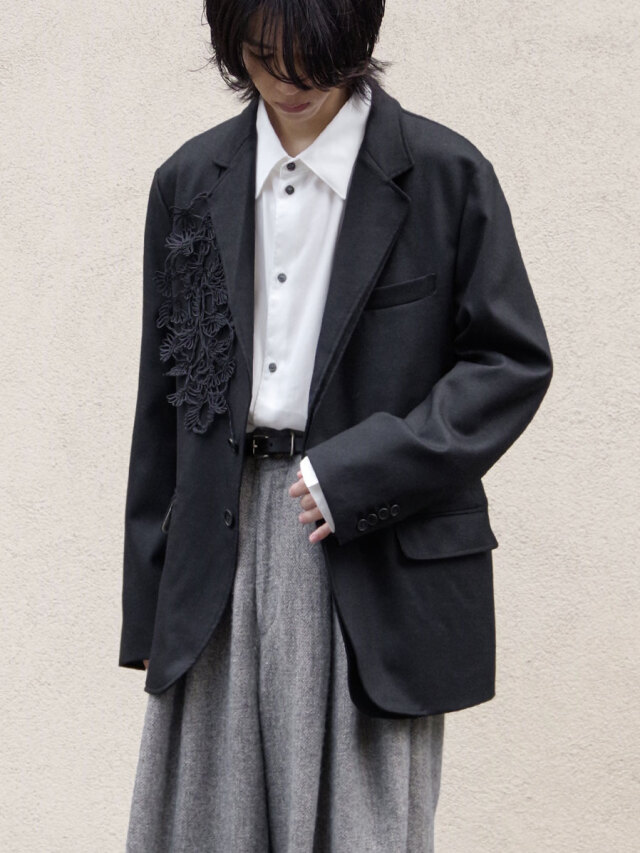 EMAM "Asymmetry Code Motif Jacket" - BLACK