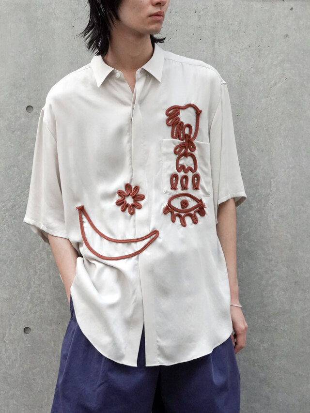 EMAM "Design Code Short Sleeve Shirt" - IVORY