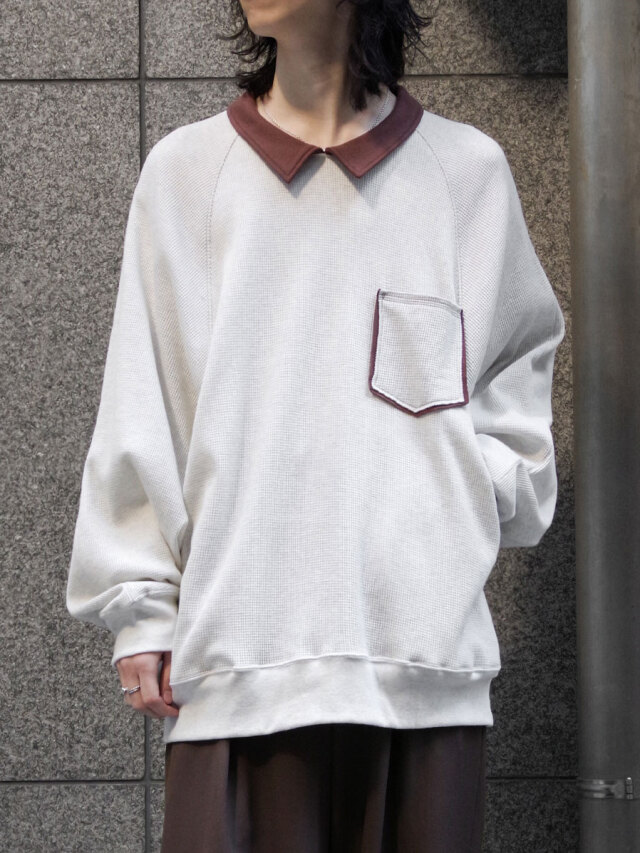 EMAM "Reverse Collar Raglan Tops" - IVORY