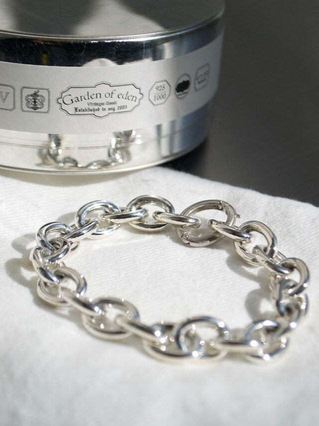 Garden of Eden (ガーデンオブエデン) "SIMPLE OVAL LINK BRACELET" ＜シルバーブレスレット＞