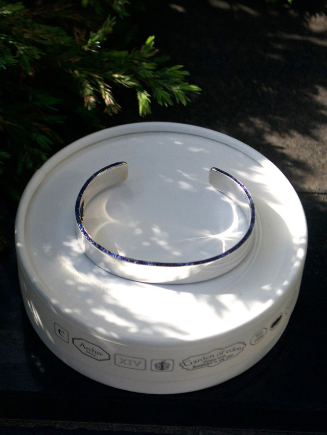Garden of Eden "SIDE INLAY MOSAIC BANGLE" - ラピスラズリ（ブルー） - 全3サイズ #ED-15NS-B24