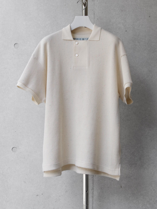 Dulcamara 24SS ワッフルSスリーブポロ　キナリ Dulcamara (ドゥルカマラ) 